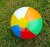 Strandbal Nieuwe Opblaasbare 6 kleuren Gestreepte Regenboog Strandbal Outdoor strandbal Watersport Ballon Voor Kinderen 30cm