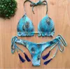 Kvinnors badkläder brasilianska kvinnors baddräkt badkläder kvinnlig sexig bikinis uppsättning push up simning baddräkt bohemiska kvinnor swumsuit 2 stycke uppsättningar j230603