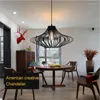 Chandeliers Modern Black Iron Industrial Style Bird's Nest Restaurant El Bar Nordic Minimalist Bedroom Balcony Lighting