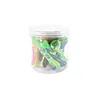 Narghilè Pipa in vetro con guaina in plastica colorata, materiale ad alto borosilicato, pipa in vetro non fragile, portasigarette