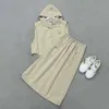 Two Piece Dress designer 23 Summer New Sweet Cool Versatile Triangle Hooded Vest Top Half Skirt Casual Fashion Set Women IF41