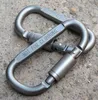 Utomhussäkerhetspänne Aluminiumlegering D Shape Climbing Button Carabiner Snap Clip Hook Keychain Carabiners Camping Vandring Hållbara krokar