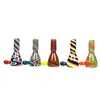 Glass USA Colorful Wig Wag Handle Smoking 14MM 18MM Male Joint Herb Tobacco Filter Bowl Oil Rigs Replaceable Bubbler Waterpipe Bong DownStem Cigarette Holder DHL