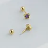 Charm Colorful Mini Star Flat Ear Stud örhängen för kvinnor Multicolor Body Jewelry R230603