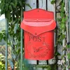 Garden Decorations Wall Mounted Post Box Retro Mount Mailbox Iron spaper Letter Decoration Crafts Santa Vintage Outside 230603