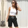 Pantaloncini da donna Estate Donna Pantaloncini tascabili con coulisse Vita alta Tinta unita Pantaloncini corti Pantaloni casual larghi Streetwear Pantaloni dritti da jogging T230603