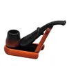 Smoking Pipes Handmade free style ebony pipe, detachable filter, curved handle cigarette accessories