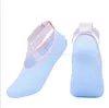 Yoga pliater Bandage Socks Anti Slip Silicone Dots Gym Workout Ballet Training Sox Fitness Women Sports Bomull