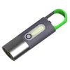 Mini USB Rechargeable Flashlights Portable Keychain flashlight torch LED cob Camping lights Outdoor Hiking camping pocket Lamp Key chain Torches Alkingline