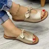 Moda Feminina Sandálias Sapatos Dedo Aberto Vintage Verão Sapatos de Praia Feminino Casual Chinelo Feminino Bonito Nó Borboleta Zapatillas Muje L230518