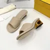 designer women sandal slides dress med chunky heel ladies elegant sandals party office nigh club shoes Original edition s