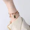 Strang-Kettenarmbänder für Frauen, Herz-Schmetterlings-Anhänger, Charm-Armband, verstellbar, Goldfarbe, Modeschmuck, mit Geschenkbox im Großhandel