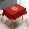 Table Cloth Chinese Style Red Wedding Tablecloth 140 180cm Ployster Classic Ancient Dining Decorations For Party Event