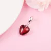 Pasuje do bransoletki Pandora 925 Sterling Srebrna Miłość Miłosierka Murano Glass Serce Dangle Charm Kulki biżuterii dla kobiet Darmowa wysyłka 2023 NOWY DIY PENDant
