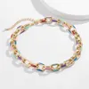 2023 neue Ankunft Modeschmuck Geometrische minimalistische und coole Kreuzkette Halskette für Frauen Emaille Kette Metall Halskette