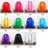 Atacado bolsa de cordão de cor sólida para meninos, meninas, roupas, sapatos, escola, congelado, esporte, academia, viagem, mochilas de dança PE, frete grátis