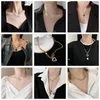 Chains 316L Stainless Steel 8 Different Styles Letter Zircon Heart Shape Geometry Pendant Ladies Necklace Fashion Exquisite Jewelry