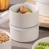 Opslag Flessen Keramische Ronde Koelkast Vers Voedsel Container Bento Box Met Deksel Keuken Lunch Organizer Koelkast Accessoires Bakken