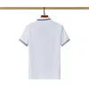 Męskie koszulki pochyla się na krótkie okrągłe szyję haftowane i drukowane letnie noszenie w stylu polarnym z ulicą czyste bawełniane polo l34G