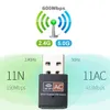 Adaptateur WiFi USB 2,4 GHz 5 GHz 600 Mbps Antenne WiFi double bande 802.11b / n / g / ac Mini récepteur de carte réseau d'ordinateur sans fil avec boîte de vente au détail Meilleure qualité