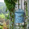 Decorações de jardim retrô rural caixa de correio montada na parede casa de fazenda caixa de correio de metal 230603
