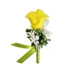 Kwiaty dekoracyjne sztuczny kwiat boutonniere guziki kombinezon streśnia