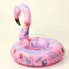 Nytt tecknad tryck Flamingo Swim Rings Water Sports Toys Uppblåsbara flottörer Beach Water Paty Toy Colorful Flatable Floating Animal Raft