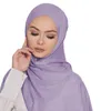 Ethnic Clothing Hijab For Abaya Fashion Khimar Islam Hijabs Woman Solid Color Muslim Women Chiffon Headscarf Bandana White Turban Eids