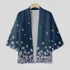 Hommes chemises décontractées rétro Kimono Robe Cardigan chemise hommes et femmes Yukata Haori été Style japonais manteau hauts crème solaire plage