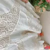 Dresses Mori Girl Vintage Fairy Lace Dress Flare Sleeve Hollow Crochet Embroidery Medium Length Loose Waist Women Bohemian Dress Vestido