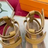 2023 catwalkshow nieuwe zoetste coole sandalen vrouwen sandalen dikke zool vamp head layer kalfsleer maat 35-42