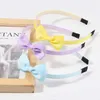 Accessoires pour cheveux, 2 pièces, ruban de couleur unie, nœuds faits à la main, bandeaux pour bébés filles, couleurs mignonnes pour enfants