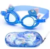 Óculos de natação para crianças, silicone macio, visão clara, anti-embaciamento, proteção UV, óculos de natação macios para crianças, mergulho, surf, crianças, óculos à prova d'água competitivos Google