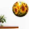 Wall Clocks Sunflower Clock Modern Bedroom Art Personality Living Room Fashion Watch