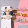 Hair Clips Barrettes Korean Style Crystal Button Round Clip Elegant Girls Headwear Hairpins Women Party Ornament Fashion Barrette Dh6He