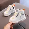 Stövlar Kid Snow Boot 2023 Ny plysch bomullsstart Fashion Girl Cotton Shoe For Boy Platform Kid Shoes Ankel Boot Under Boot R230822