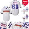 Xflsp GlaMit Benchwarmers Maglia da baseball gessata 68 Clark Reedy 32 Howie Goodman 82 Richie Goodman 44 Gus Matthews Maglia da baseball cucita S-XXXL