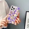 Étuis de luxe à fleurs en strass pour iPhone 15 13 11 14 Pro MAX X XS MAX XR 12 Pro 14Plus 15Pro 15ProMax, coque arrière en cristal 3D pour femmes