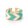 2023 Luxe Boho Sieraden Geometrische Brede Band Zaad Kraal Arrow Miyuki Weave Verstelbare Armbanden