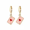 Шарм личность простые металлические сплавы для женщин для женщин красное сердце в форме серьги в форме моды ювелирные изделия R230603