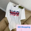 T-shirt de manga curta com gola redonda estampada estilo primavera estilo de moda feminina de algodão para homens e mulheres por atacado