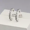 Marquise-Kristall-Diamant-Creolen für Pandora, authentisches Sterling-Silber-Ohrstecker-Set für Damen, Designer-Schmuck, Hochzeit, Haken-Ohrring mit Originalverpackung