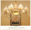 Chandeliers SHIXNIMAO Luxury Simulated Jade LED Crystal Lighting Fixtures With 6 Arms 8 15 For Living Room Lamp Light