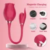 Massager Rose Vibrator Clitoral Sucking with Vibrating Egg Suction Vaginal Anal Stimulator Adult for Women