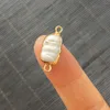 Anhänger Halsketten Kupfergebundene vergoldete barocke natürliche Süßwasserperle Reisperle DIY High-End-Schmuck Geschenk Ohrring Halskette Verbinder