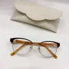 Lyxdesigner Solglasögon Herr Square Metal Glasses Frame Mirror Printing Design Show Type Cool Summer Women's Oval Solglasögon Herrmode Accessories Presentor