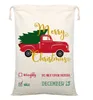 La più nuova striscia rossa Borsa di tela con coulisse di Babbo Natale creativo Sacco di Babbo Natale Sacchetti regalo per bambini di Natale Sacchetto di posta per caramelle di Natale