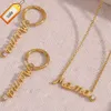 Mothers Day Gift Idea AAA Zircon Mama Necklace Tarnish Free PVD Gold Plated Stainless Steel Necklace