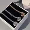 Designers High Edition Western Queen Mother Vivian Saturn orb Three dimensional Planet Glass Color Diamond Planet Necklace