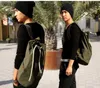 Neue Schwarz Sport Leinwand Kordelzug Eimer Tasche Outdoor Sport Rucksack Casual Stern Tasche Tasche Leinwand Rucksack Schulter Sport Eimer Packs